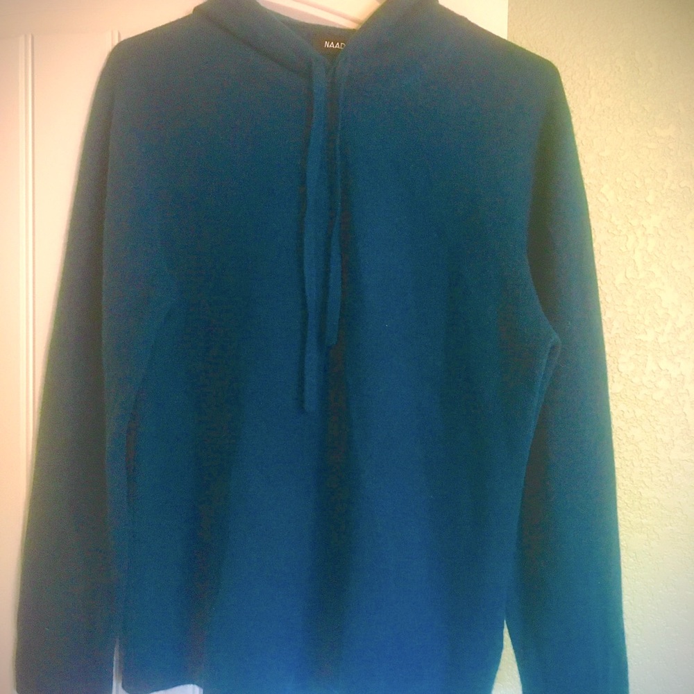 Blue NAADAM 100% cashmere hoodie